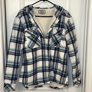 Boston Traders Sherpa Lined Shacket with Hood